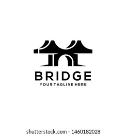 Business Bridge Logo Design Vector Icon Template