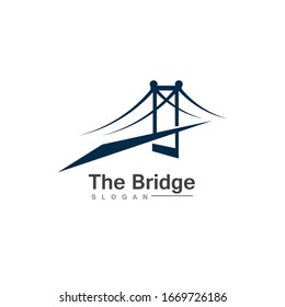 Diseño de plantilla de icono de vector de logotipos de puente profesional