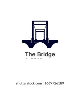 Diseño de plantilla de icono de vector de logotipos de puente profesional
