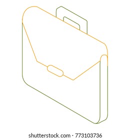 business briefcase accessory object isometric