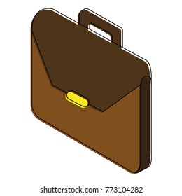 business briefcase accessory object isometric
