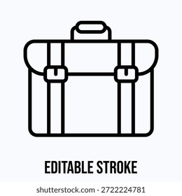 Bolso de maletín de negocios Vector aislado Icono de estilo lineal Trazo editable