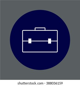 Business Briefcase Button Icon Line Design