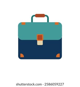 Business briefcase color vector on white back ground