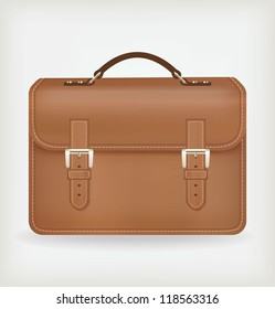 Business briefcase for documents. Vector