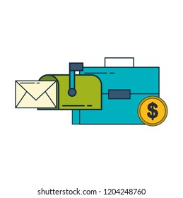 business briefcase email message communication