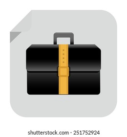 business briefcase flat icon