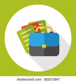 business briefcase flat icon