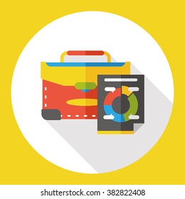 business briefcase flat icon