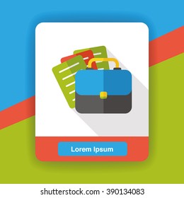 business briefcase flat icon