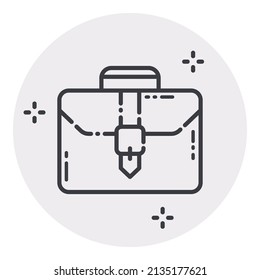 Business Briefcase Flat Icon Isolated On White Background