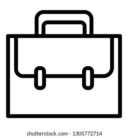 business briefcase icon design with creative modern concept and black and white outline style logo shape for finance, ui, website, ecommerce, banking, web button design vector eps 10