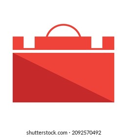 business briefcase icon flat isolated