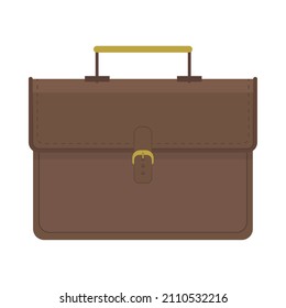business briefcase icon flat vector