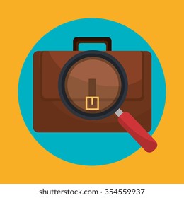 business briefcase icon graphic design, vector illustration eps10