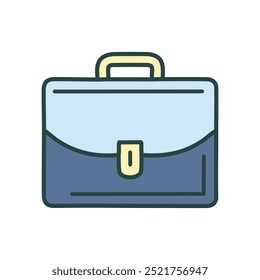 Geschäftsbriefcase-Symbol Illustration eines einfachen professionellen Aktenkoffers, ideal für die Darstellung von Arbeit, Geschäft oder Karriere.