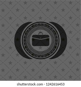 business briefcase icon inside dark badge