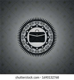 Business-Briefkasten-Symbol in dunklem Emblem. Retro