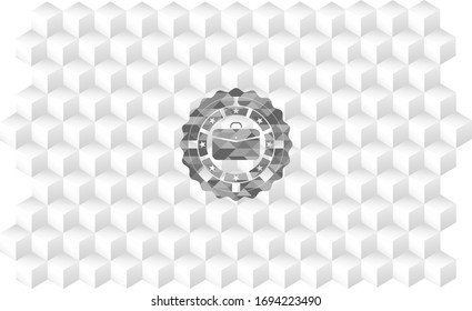 Business-Briefkasten-Symbol auf grauem Hintergrund