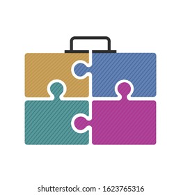 Business briefcase Icon on white background