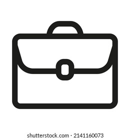 Business briefcase icon in outline style on white background