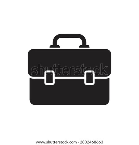 Business briefcase icon for professional corporate work with briefcase business professional corporate employment silhouette executive management suitcase document portfolio administration