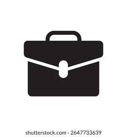  ícone do business briefcase. Silhueta sólida da pasta, ideal para empregos, carreira ou conteúdo financeiro.