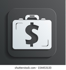 Business briefcase icon vector