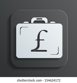 Business briefcase icon vector