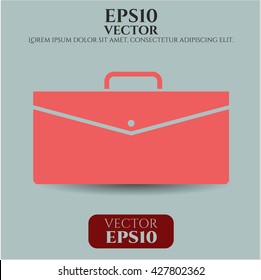 símbolo del vector de la cartera de negocios símbolo del vector de datos planos jpg