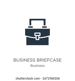 Business briefcase icon vector. Trendy flat business briefcase icon from business collection isolated on white background. Vector illustration can be used for web and mobile graphic design, logo, 