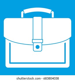 Business briefcase icon white