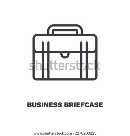 business briefcase icon.Thin line business briefcase icon from business collection. Outline vector isolated on white background. Editable business briefcase symbol can be used web and mobile