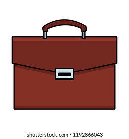 Business briefcase isolated