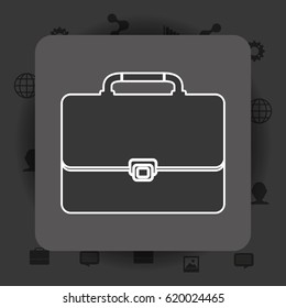 Business briefcase isolated