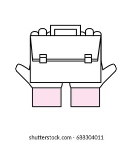 Business briefcase isolated