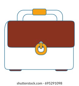 Business briefcase isolated