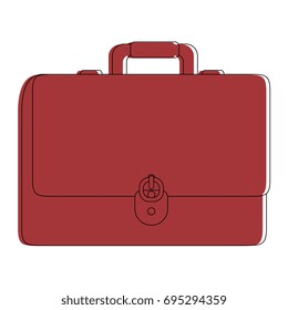 Business briefcase isolated