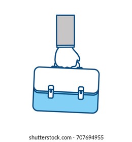 Business briefcase isolated