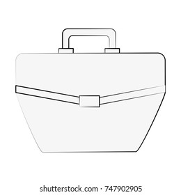 Business briefcase isolated