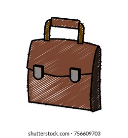 Business briefcase isolated