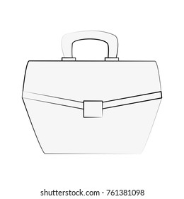 Business briefcase isolated