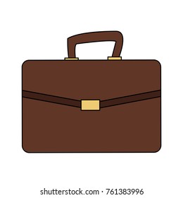 Business briefcase isolated