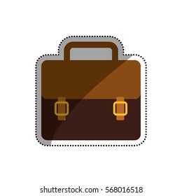 Business briefcase isolated icon vector illustration graphic design