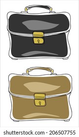  business briefcase - isolated on white background. 