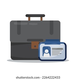 business briefcase isolated vector illustration