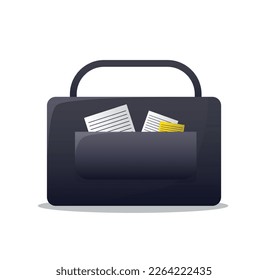 business briefcase isolated vector illustration