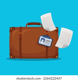 business briefcase isolated vector illustration