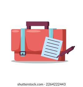 business briefcase isolated vector illustration