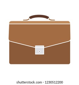 business briefcase isolated vector - leather suitcase backpack sign symbol . manager or businessman case illustration sign